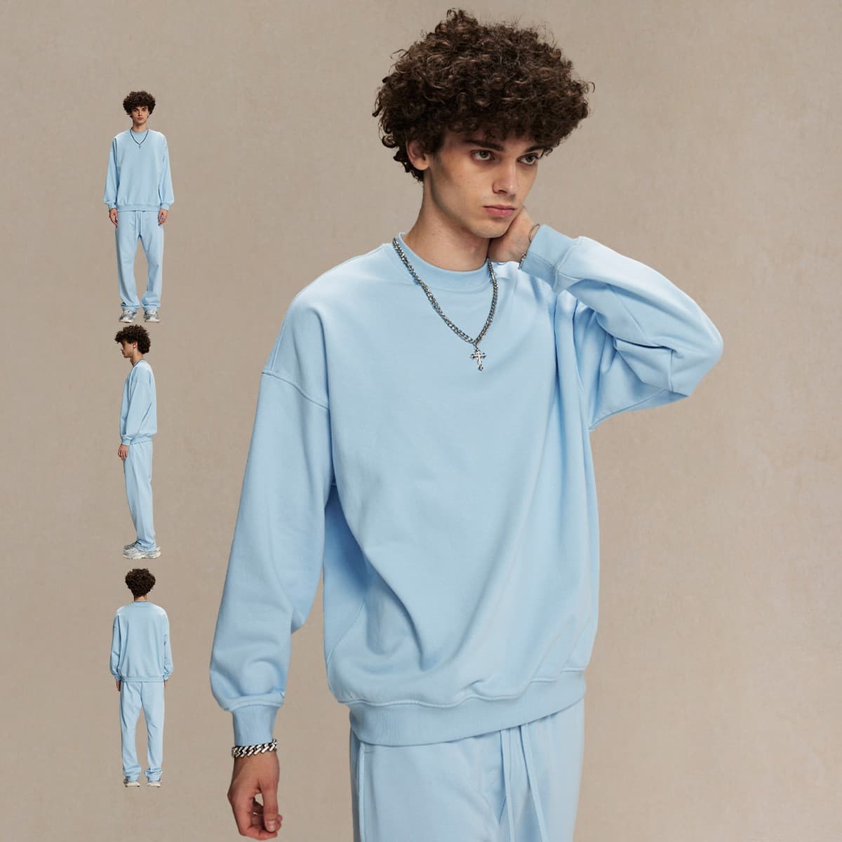 Heavy 430Gsm Cotton Terry Oversized Sweatshirt thumbnail 3