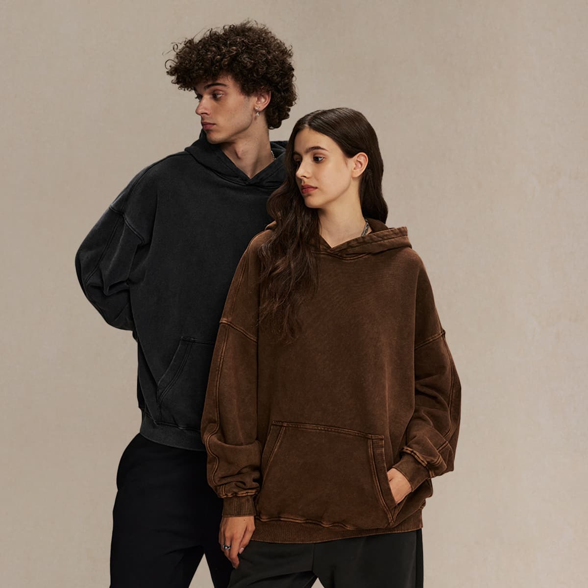 Thick French Terry 420Gsm Vintage Wash Hoodie thumbnail 2