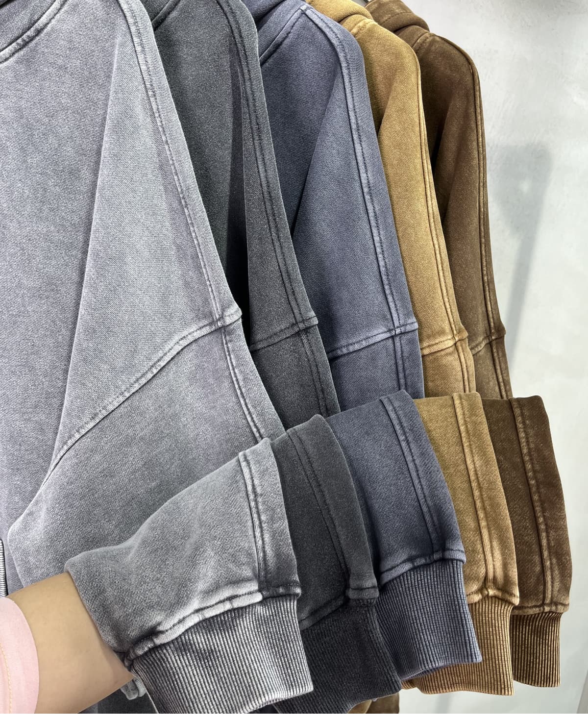Thick French Terry 420Gsm Vintage Wash Hoodie – detail 9
