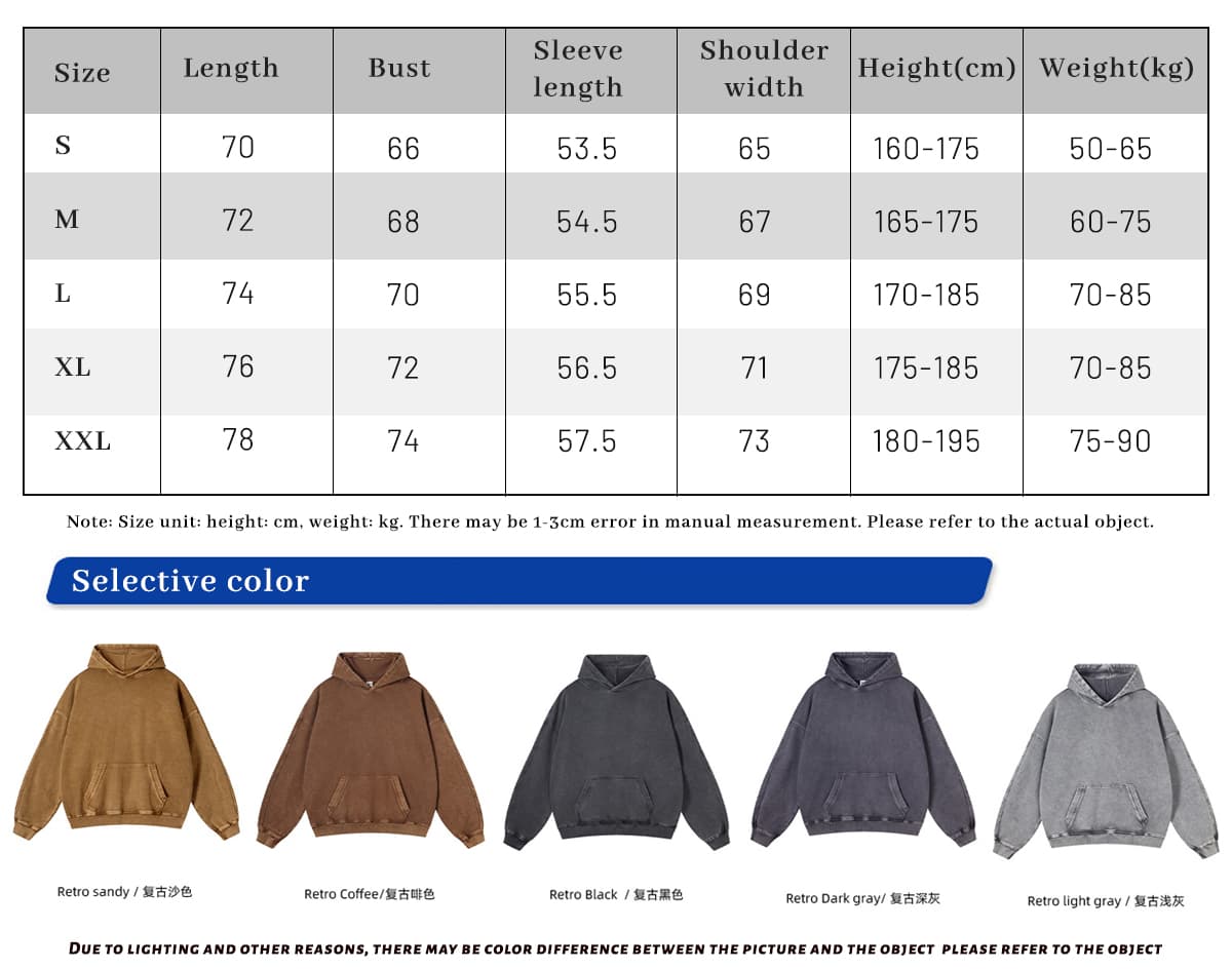 Thick French Terry 420Gsm Vintage Wash Hoodie – detail 2