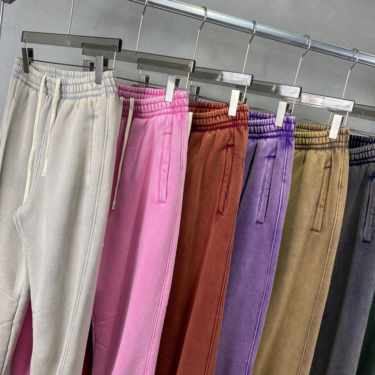 Thick 360Gsm Fleece Vintage Wash Sweatpants thumbnail 3