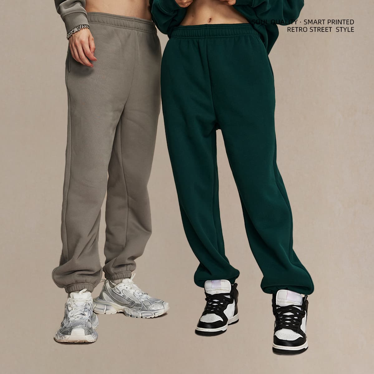 Thick 400Gsm Polar Fleece Jogger Sweatpants