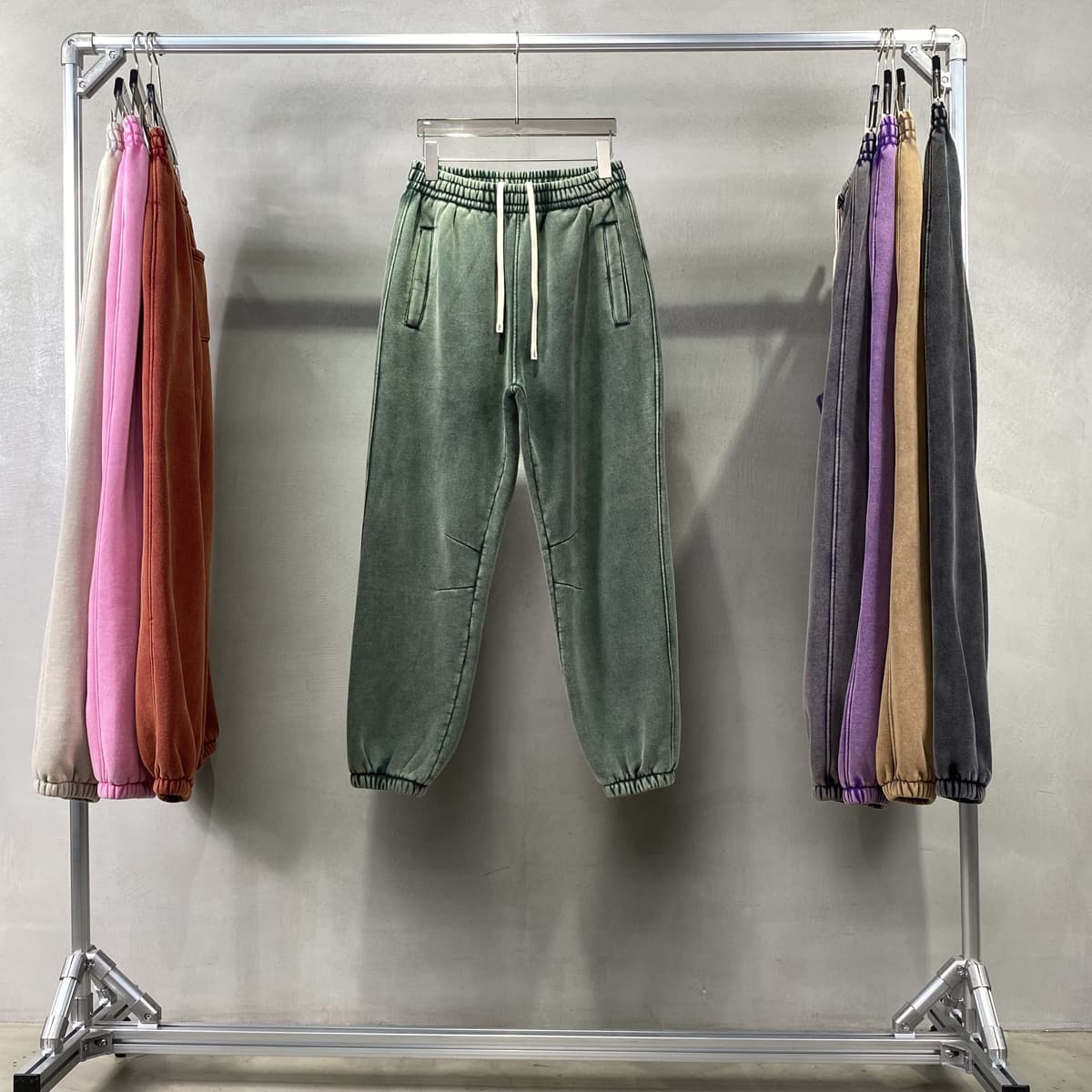 Thick 360Gsm Fleece Vintage Wash Sweatpants thumbnail 5