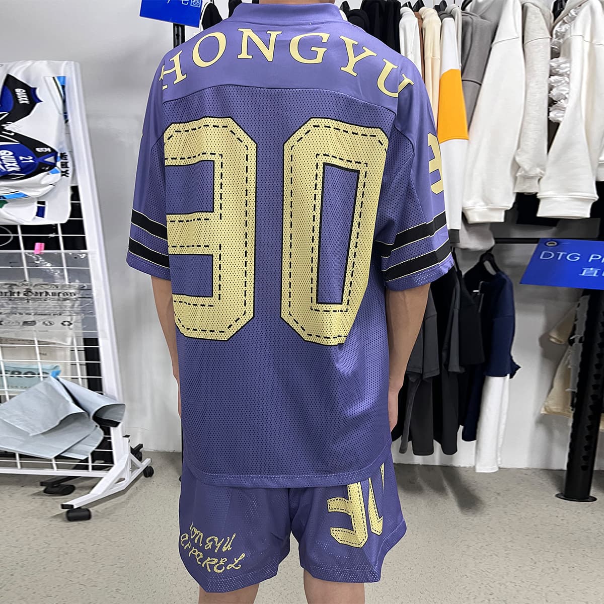 Streetwear Football Jersey Mesh Shorts Set thumbnail 4
