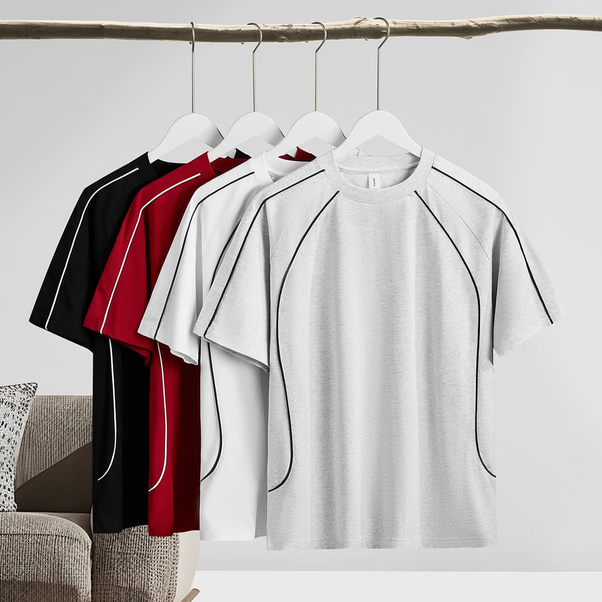 Cotton 240g Reglan Sleeve Oversized T-shirt thumbnail 2