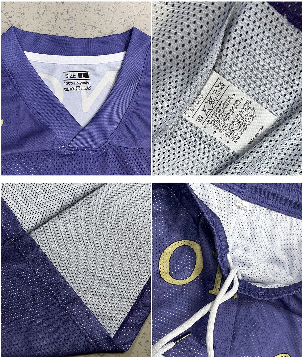Streetwear Football Jersey Mesh Shorts Set – detail 5
