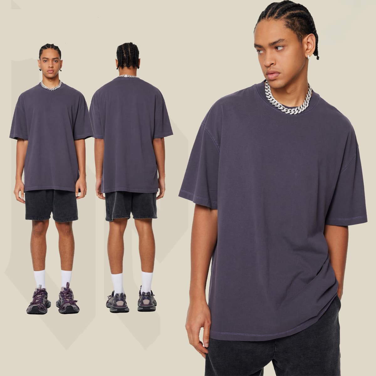 Cotton Terry 270GSM Light Wash T-Shirt thumbnail 3