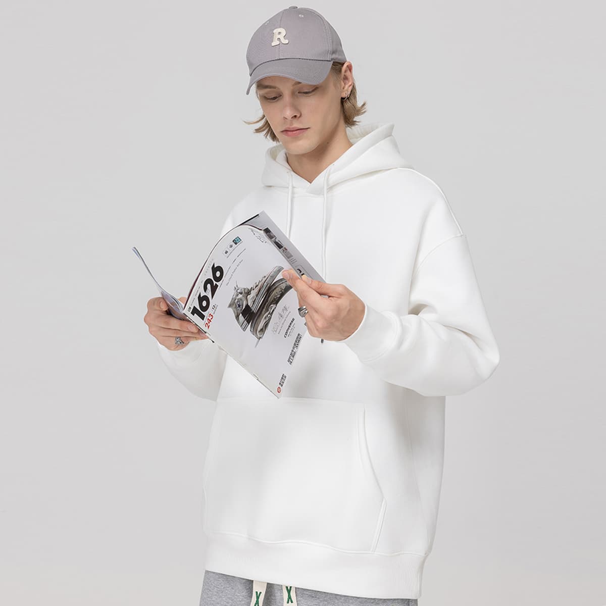Fleece 350Gsm Unisex Oversized Hoodie thumbnail 3