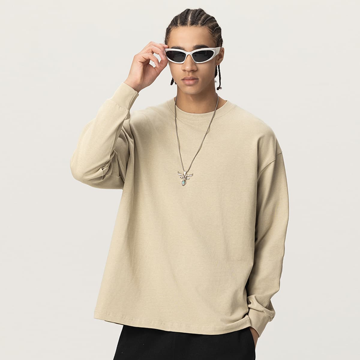 High quality Cotton terry 305Gsm solid Casual shirts thumbnail 4