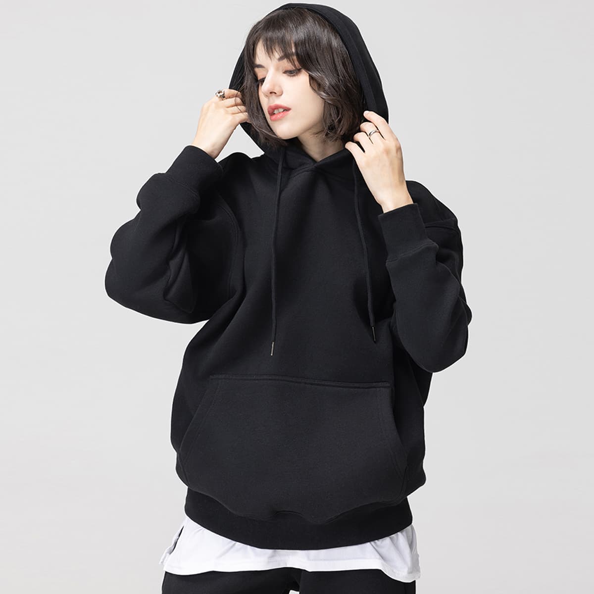Fleece 350Gsm Unisex Oversized Hoodie thumbnail 4
