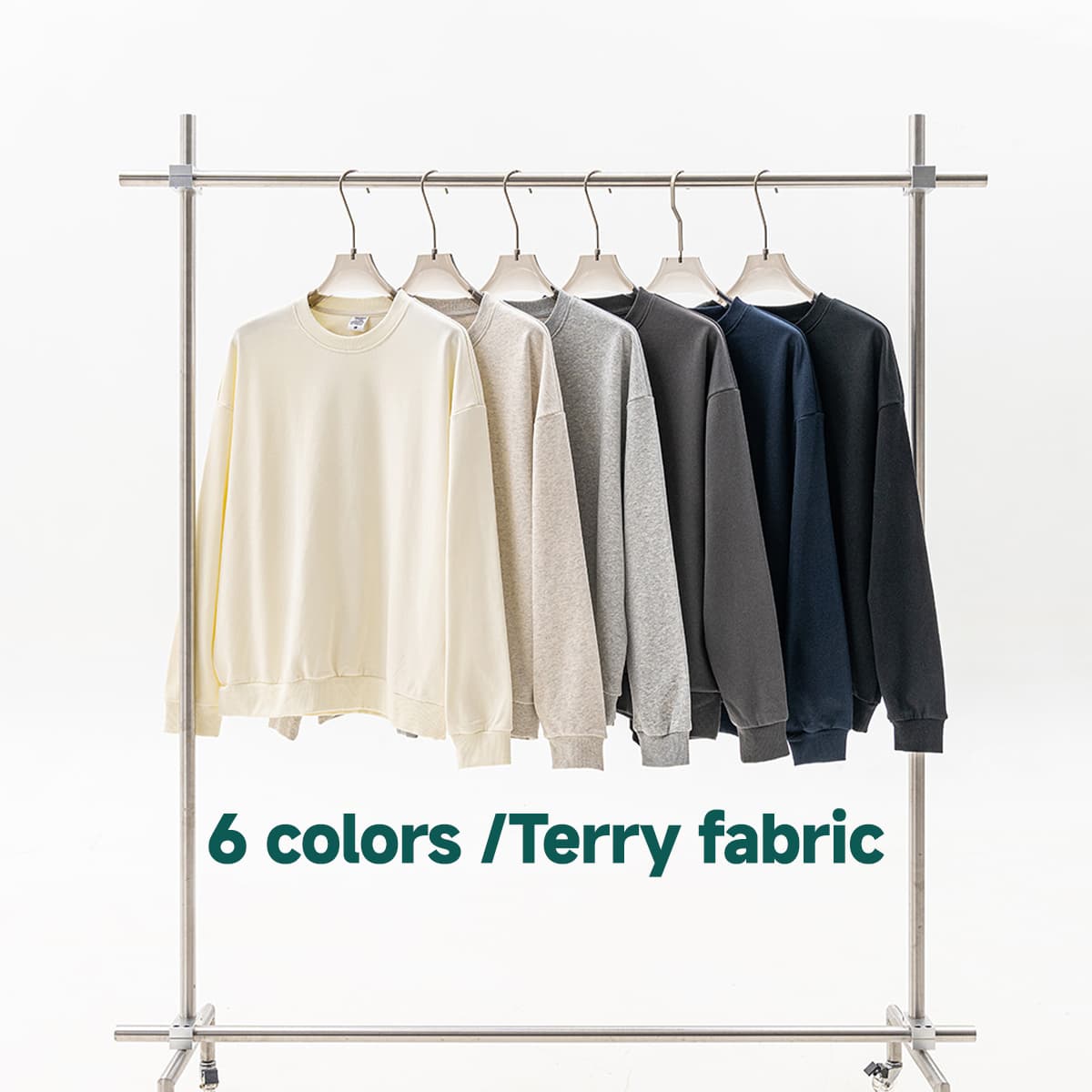 Terry 360Gsm Oversized Solid Sweatshirt thumbnail 5