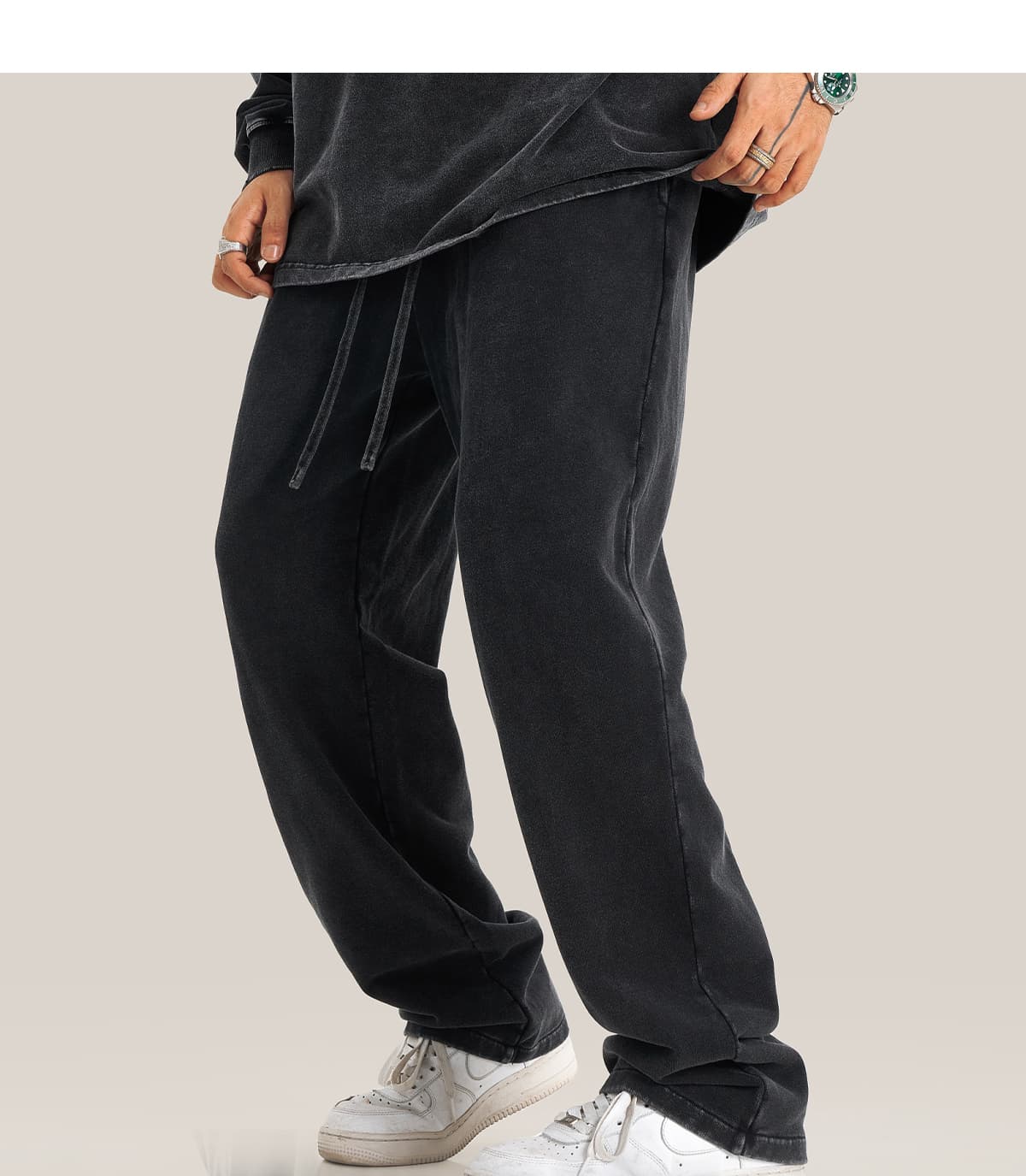 Cotton Terry 380Gsm Vintage Washed Straight Leg Sweatpants – detail 10