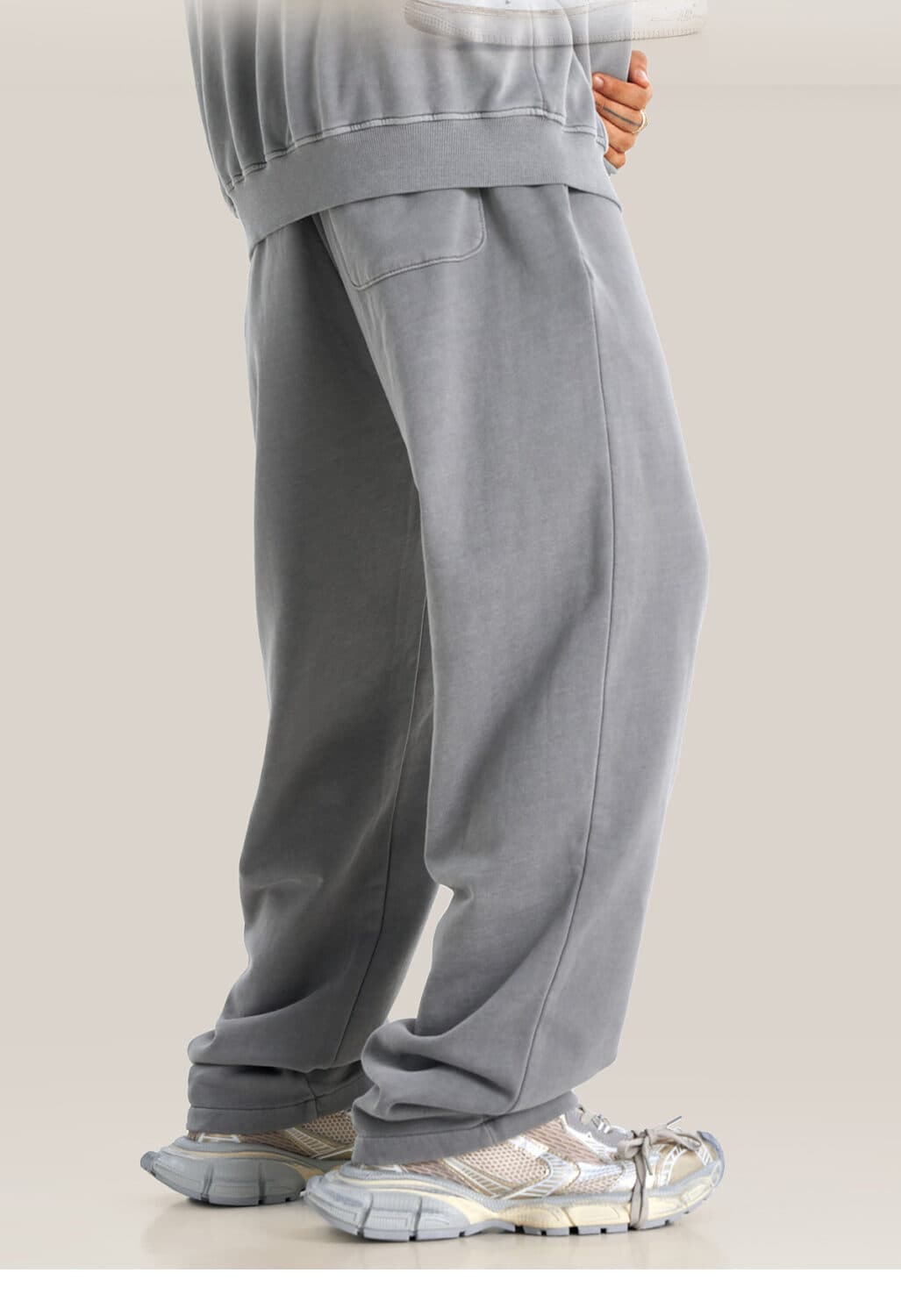 Cotton Terry 380Gsm Vintage Washed Straight Leg Sweatpants – detail 11