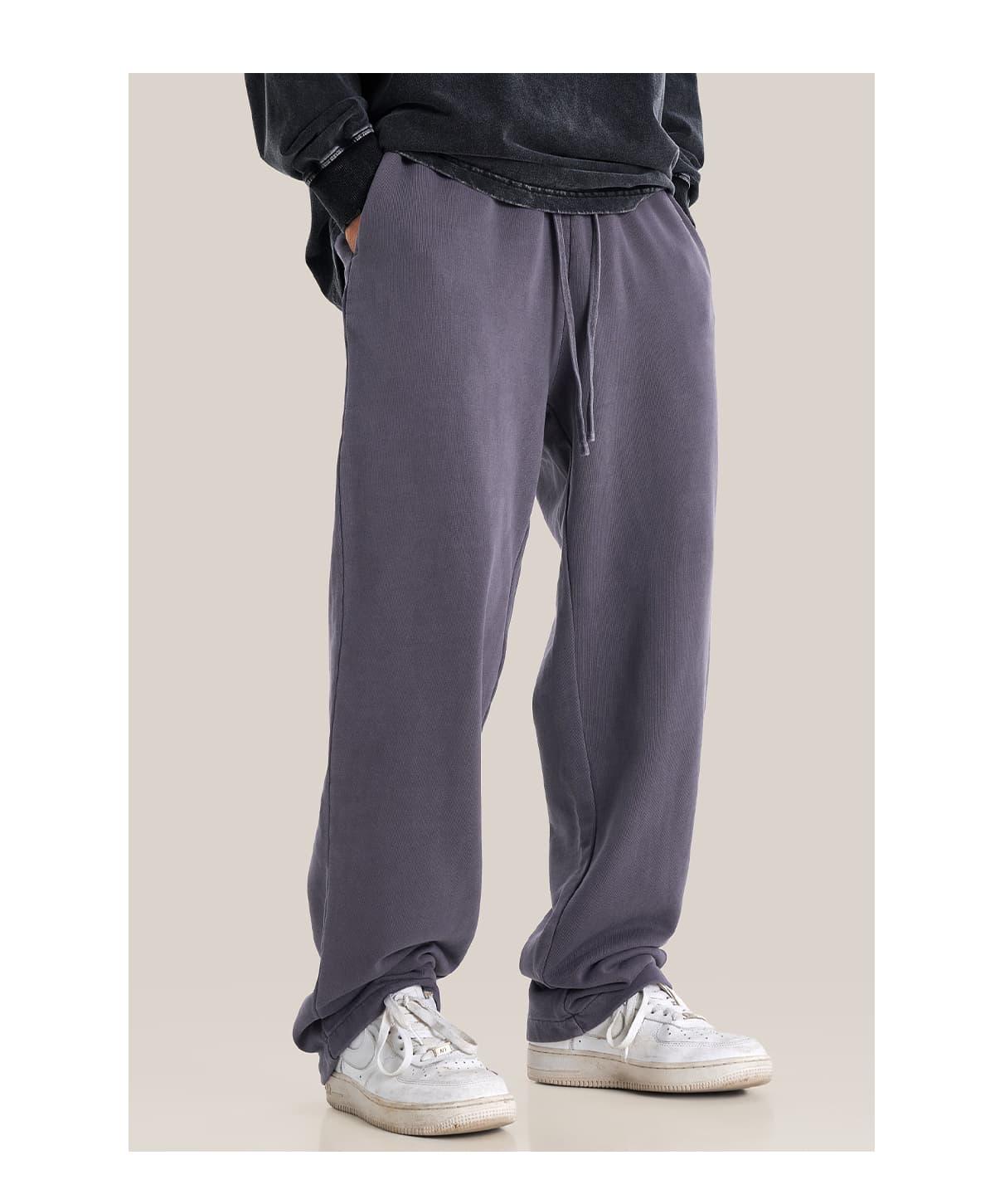 Cotton Terry 380Gsm Vintage Washed Straight Leg Sweatpants – detail 13