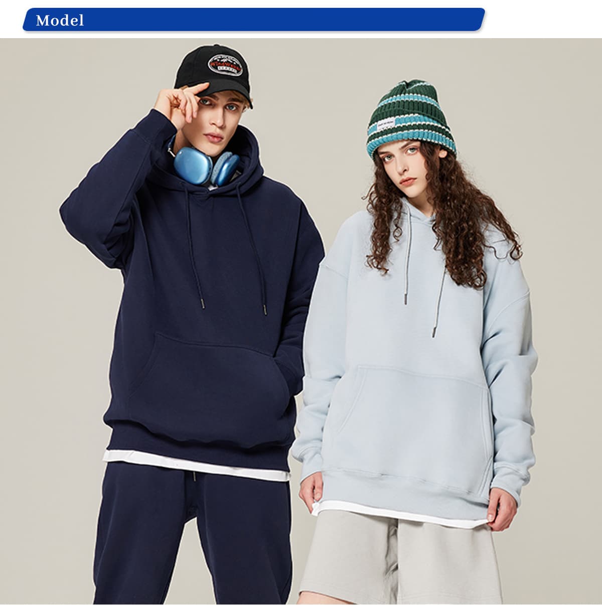 Fleece 350Gsm Unisex Oversized Hoodie – detail 9