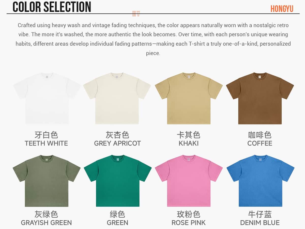 Cotton Terry 270GSM Light Wash T-Shirt – detail 3