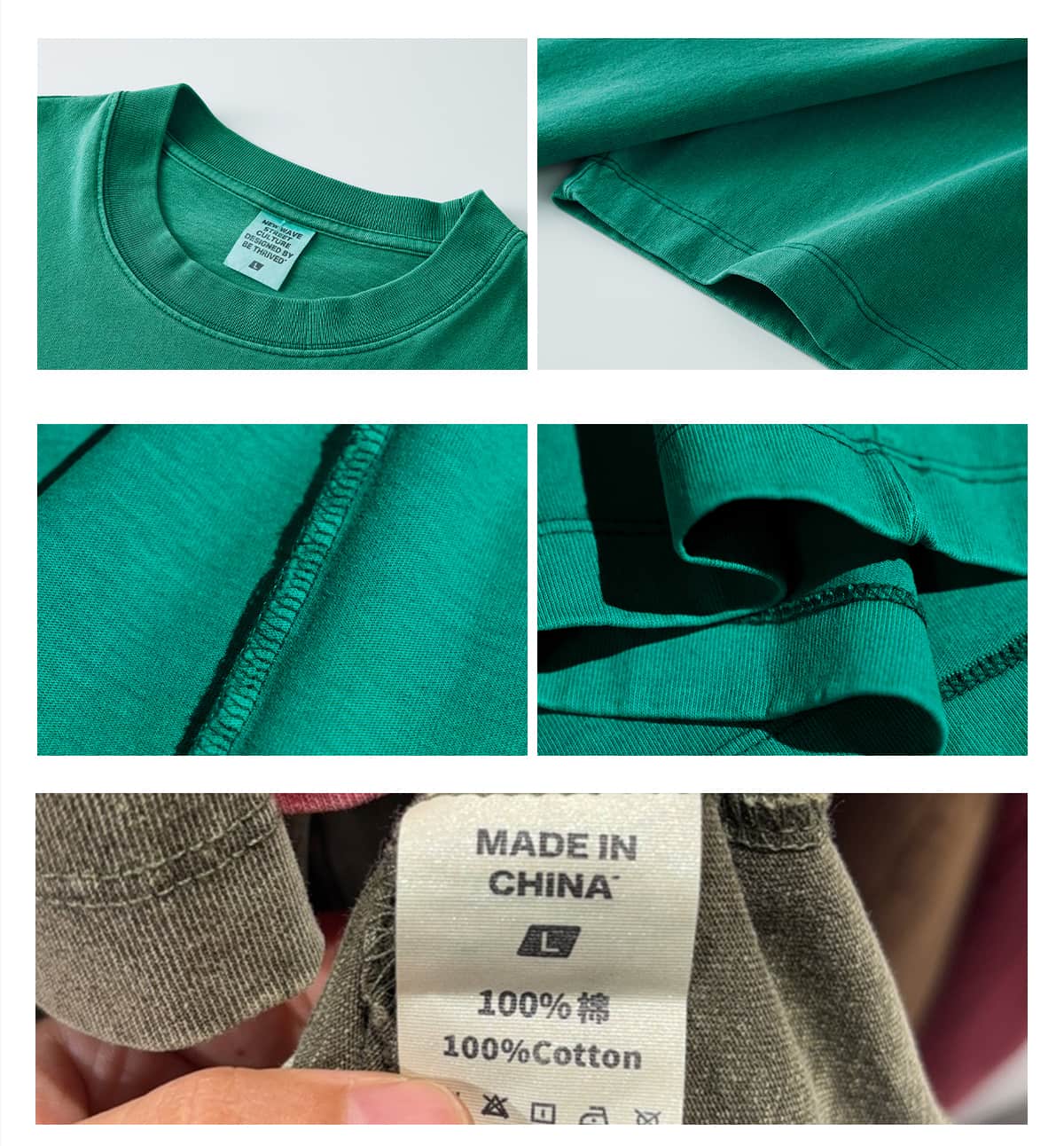 Cotton Terry 270GSM Light Wash T-Shirt – detail 7