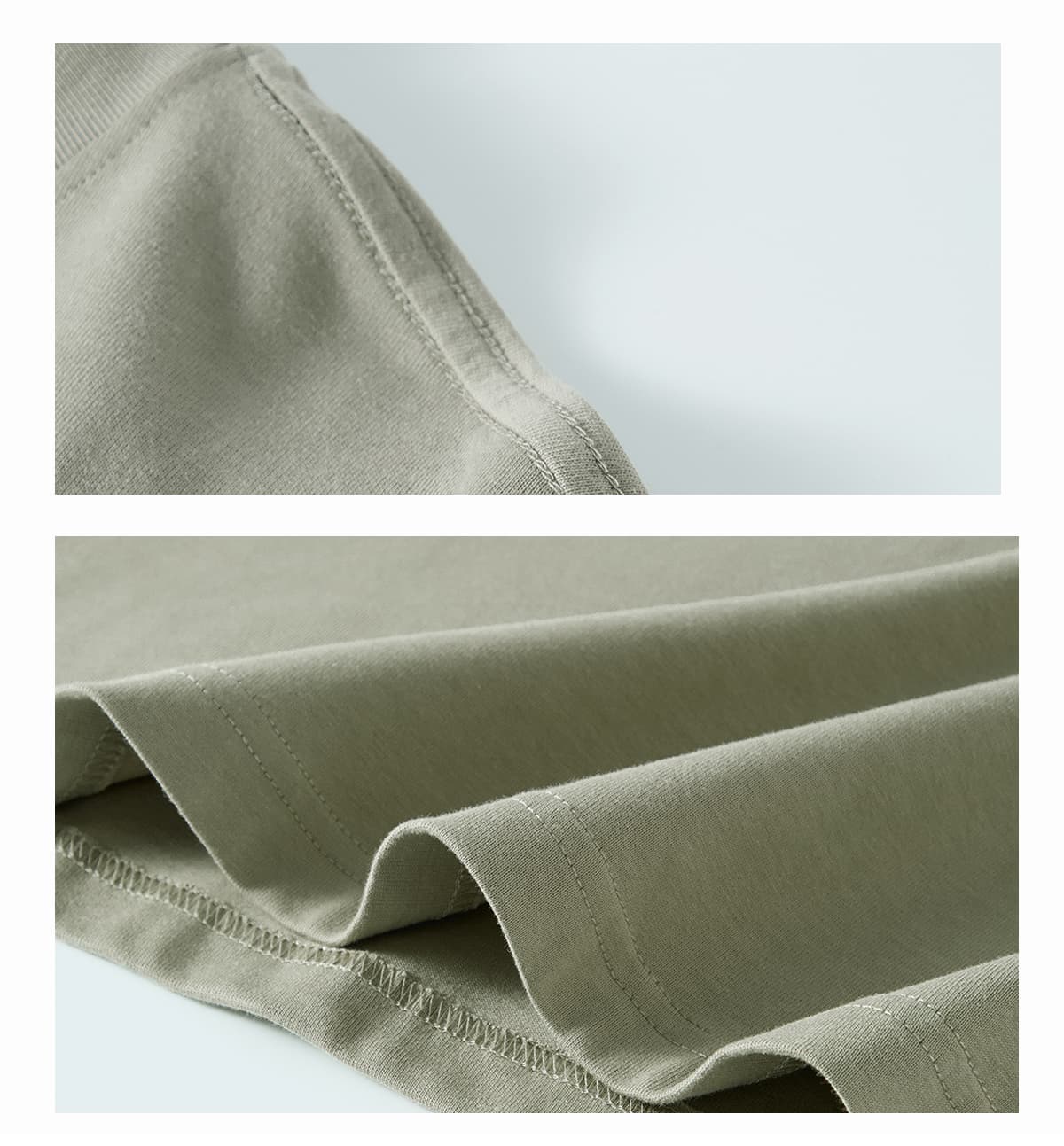 Cotton Long Sleeve 305Gsm solid Oversized T-shirt – detail 5