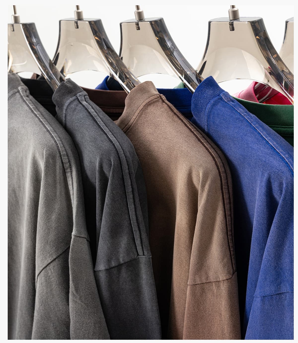 Cotton 260Gsm Long Sleeve Gradual Wash Shirts – detail 10