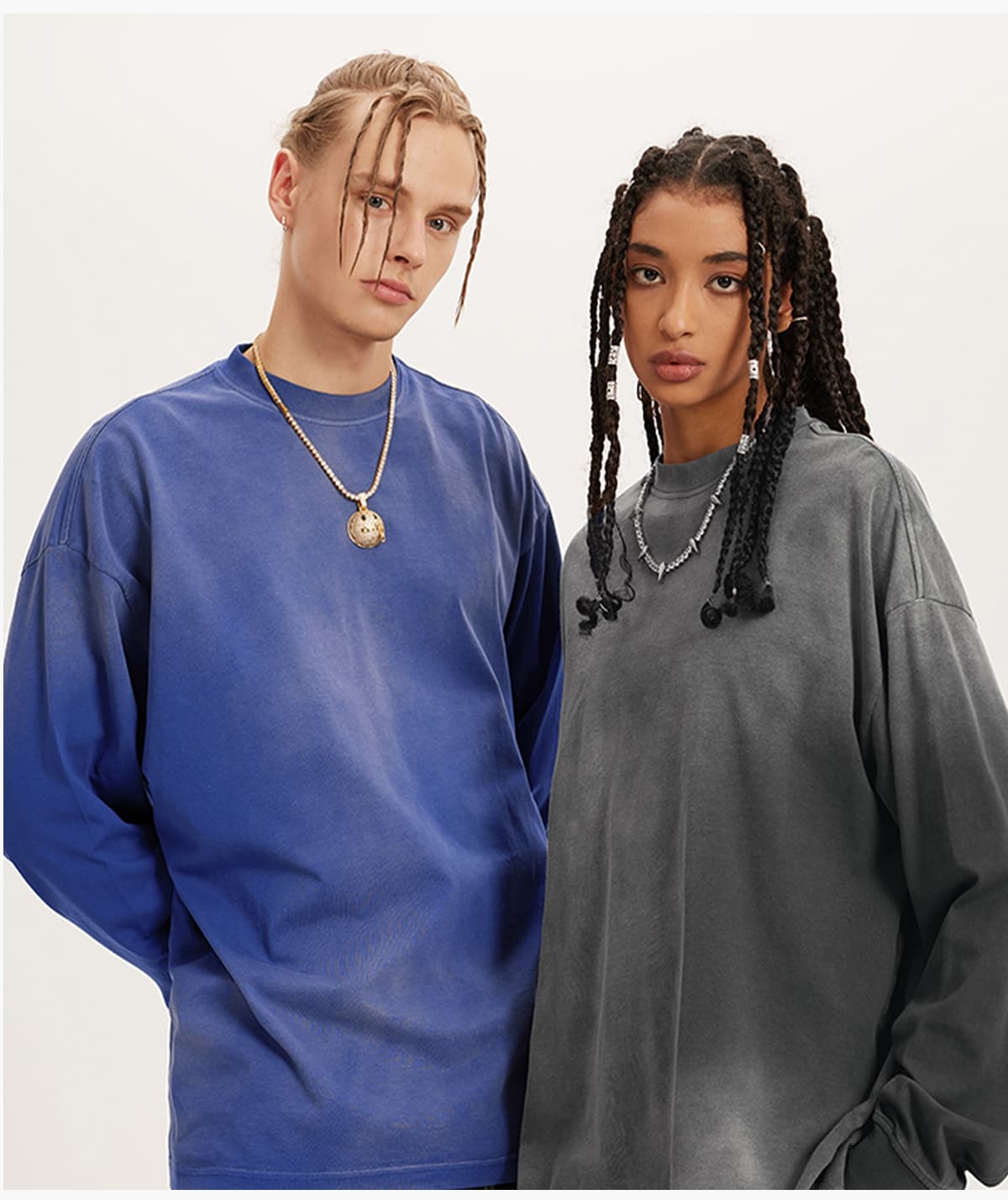 Cotton 260Gsm Long Sleeve Gradual Wash Shirts – detail 12