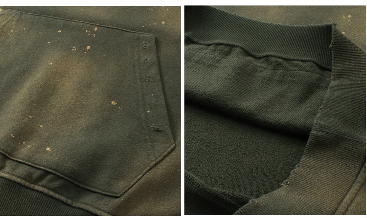 Terry 450Gsm Vintage distressed Ink Splash Hoodie – detail 7