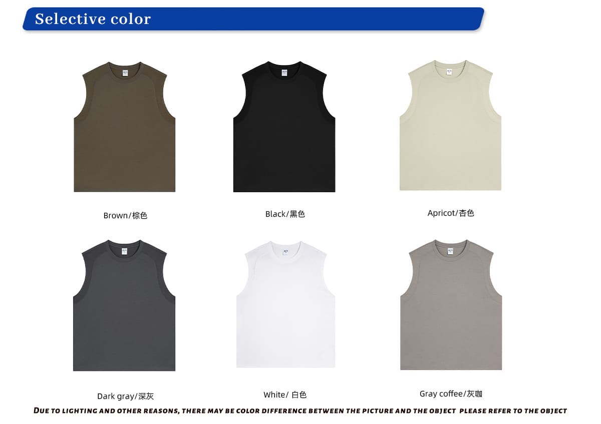 Quick Dry Cotton 190gsm Light Weight Sports Vest – detail 3