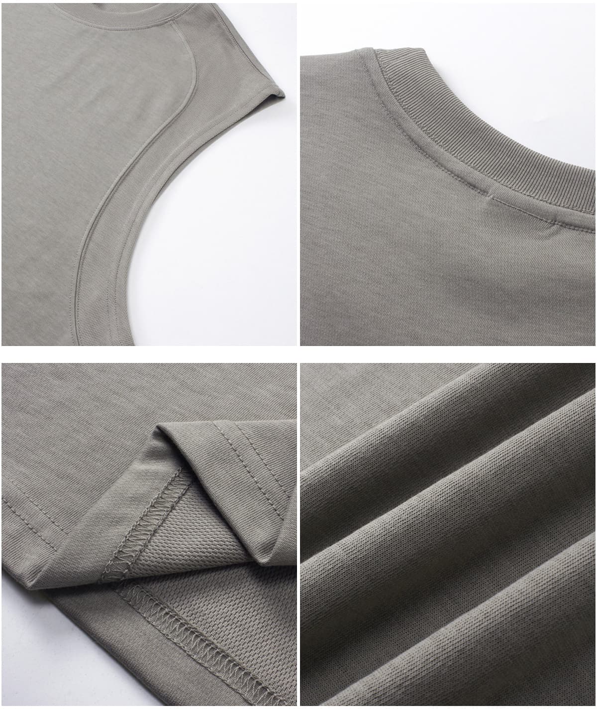 Quick Dry Cotton 190gsm Light Weight Sports Vest – detail 7