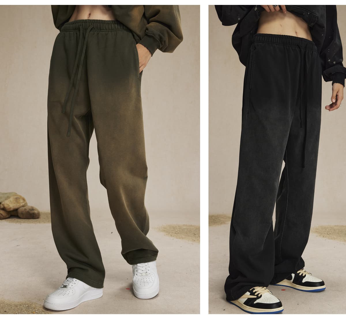 Terry 450Gsm Vintage Dyed Straight Leg Sweatpants – detail 12