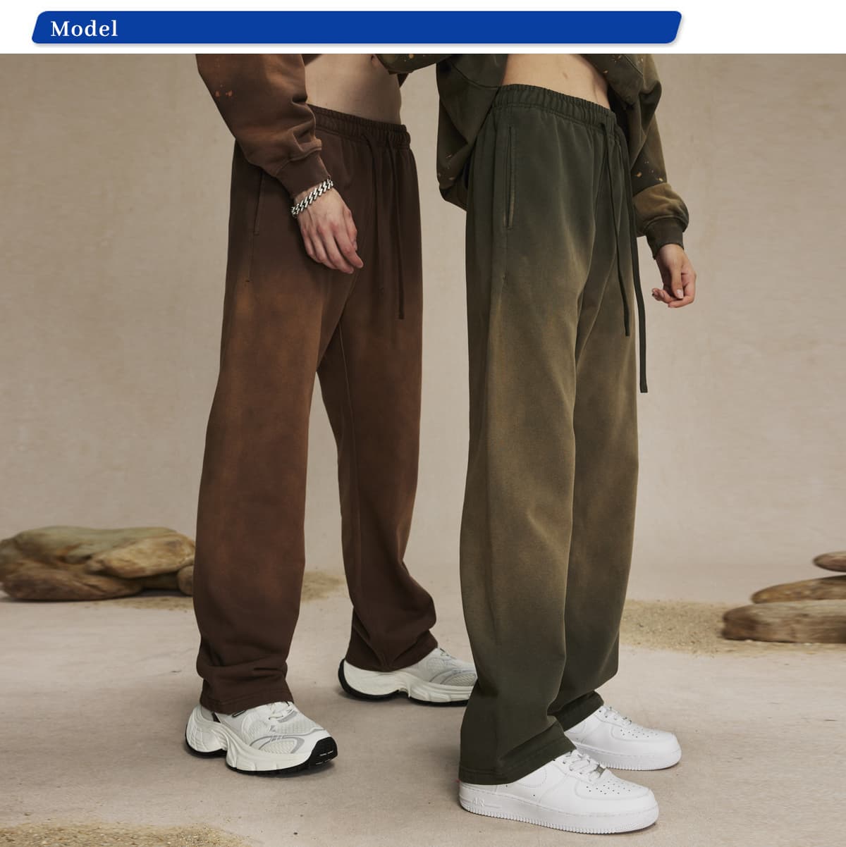 Terry 450Gsm Vintage Dyed Straight Leg Sweatpants – detail 9
