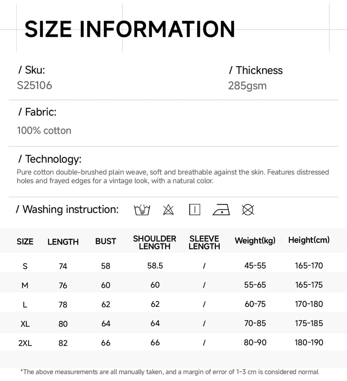 Cotton 285GSM Acid Spray Distressed Wash Vest – detail 2