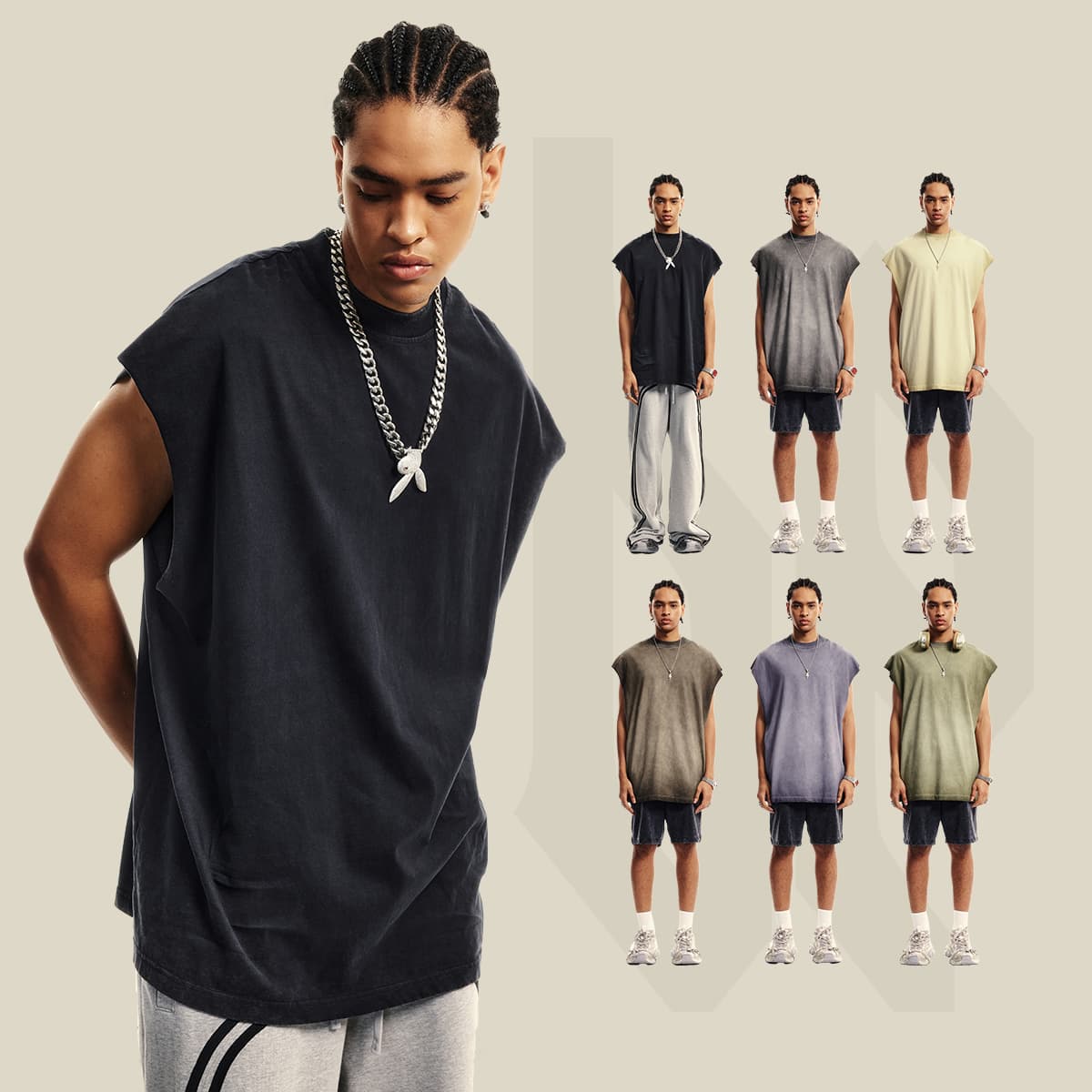 Vintage Oversized 250gsm Cotton Vest