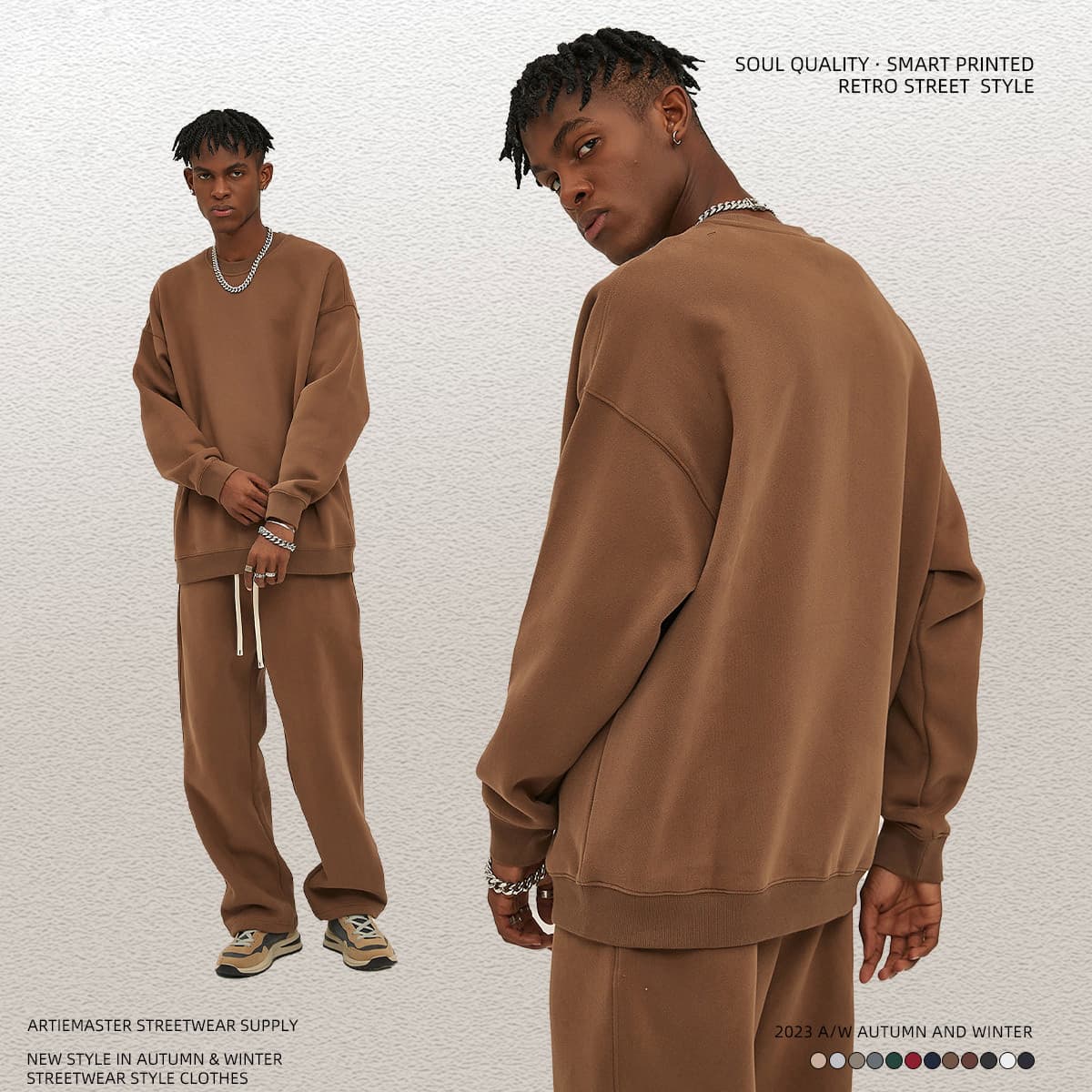Oversized 350Gsm Cotton Fleece Sweatshirt thumbnail 2
