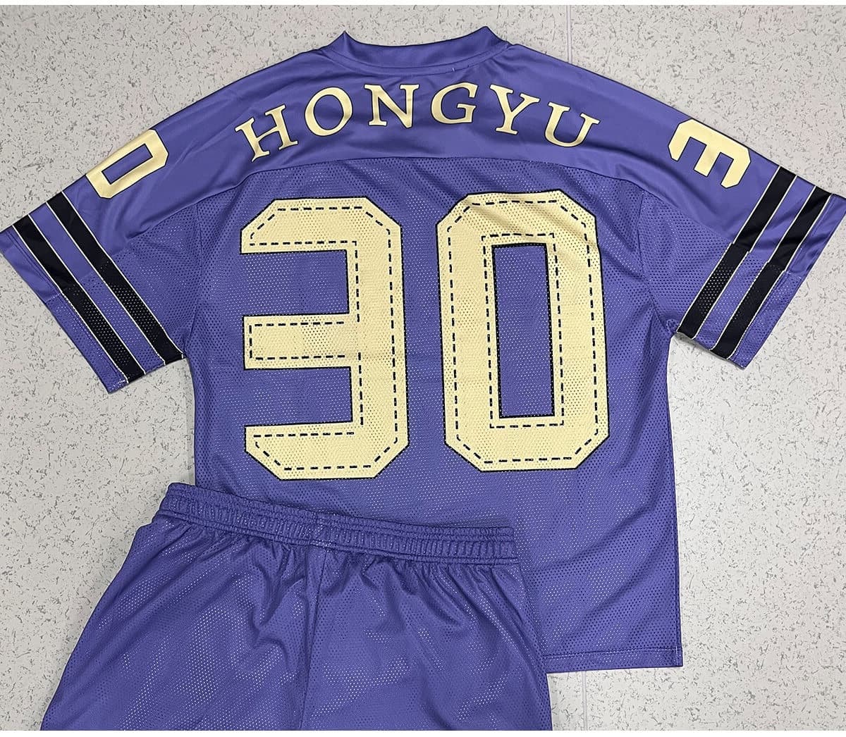 Streetwear Football Jersey Mesh Shorts Set thumbnail 2