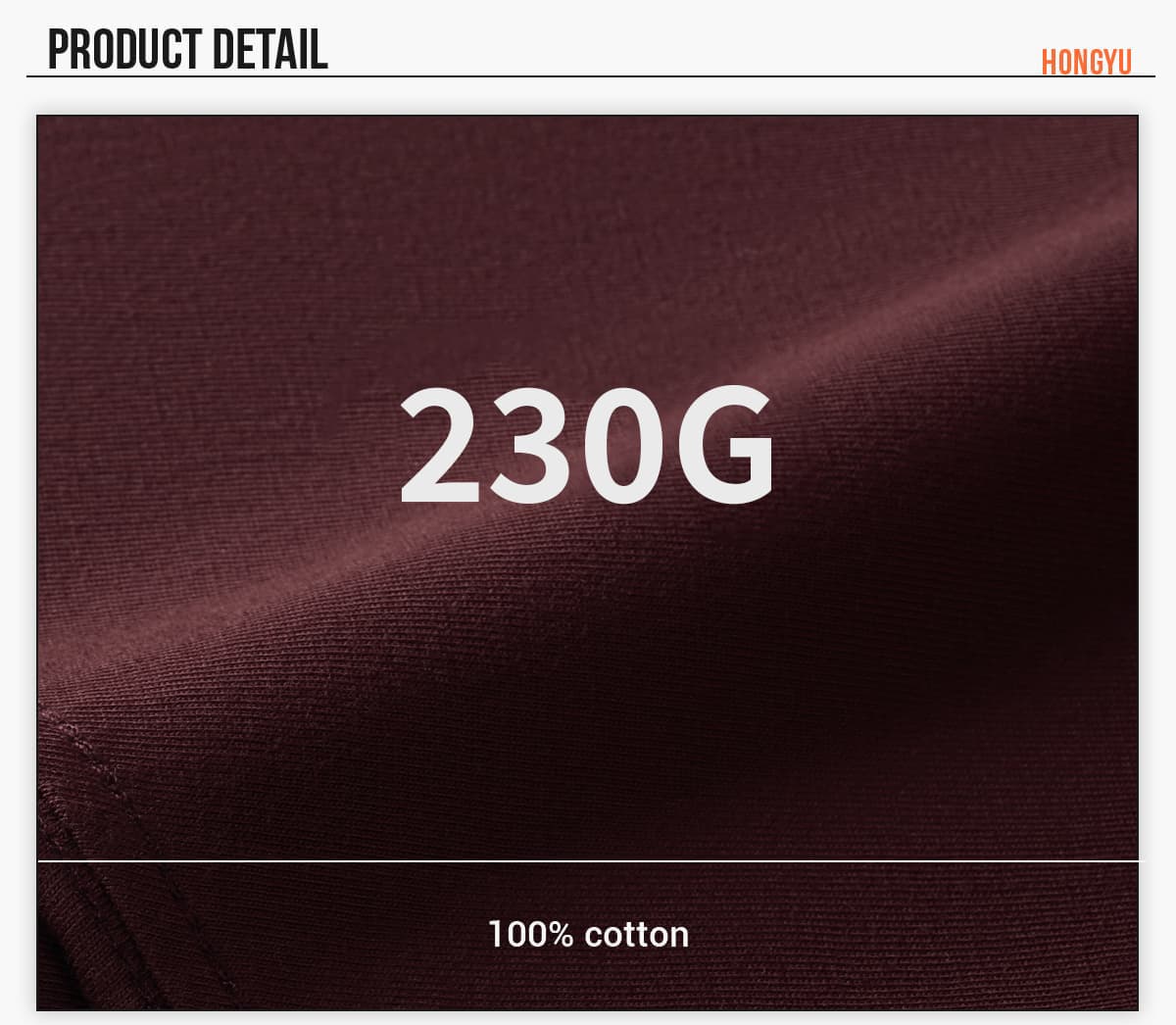 Basic Fit Pure Cotton T-Shirt 230Gsm – detail 5