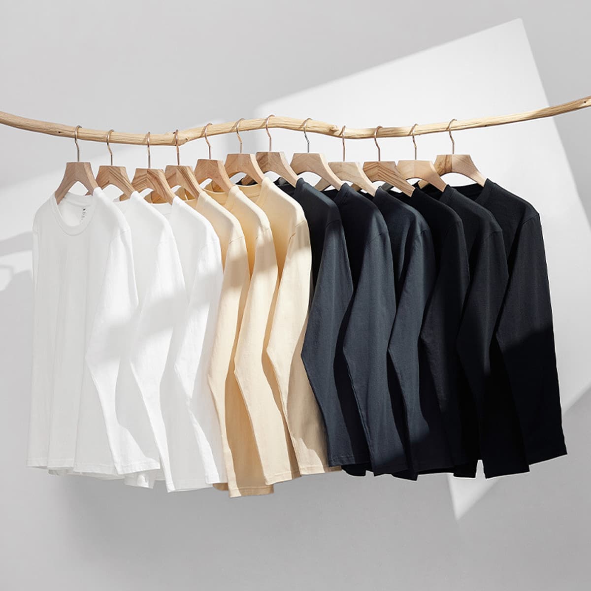 Solid 230Gsm Cotton Long Sleeve T-Shirt thumbnail 2
