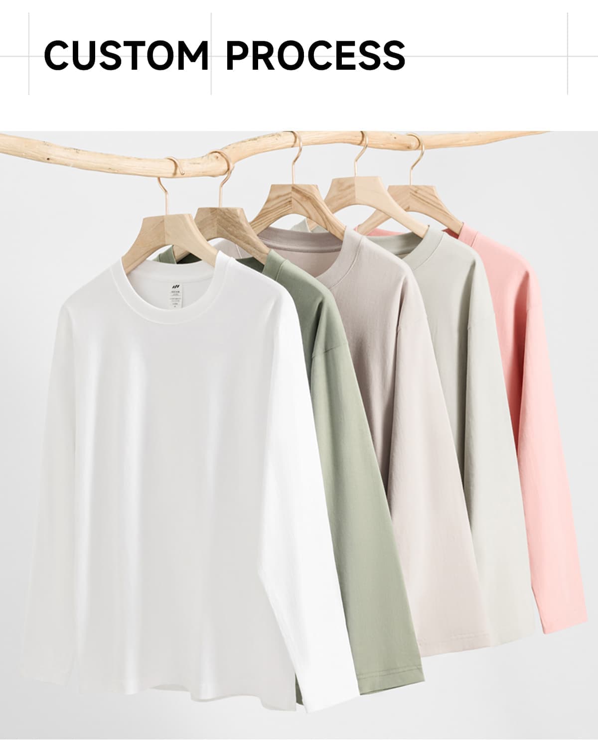 Solid 230Gsm Cotton Long Sleeve T-Shirt – detail 8