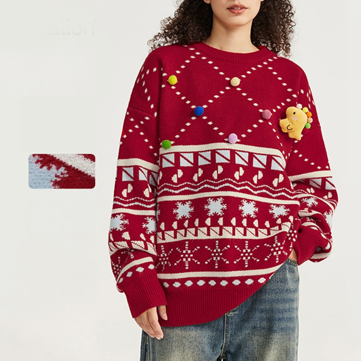 Christmas Collection Doll Pullover Sweater thumbnail 5