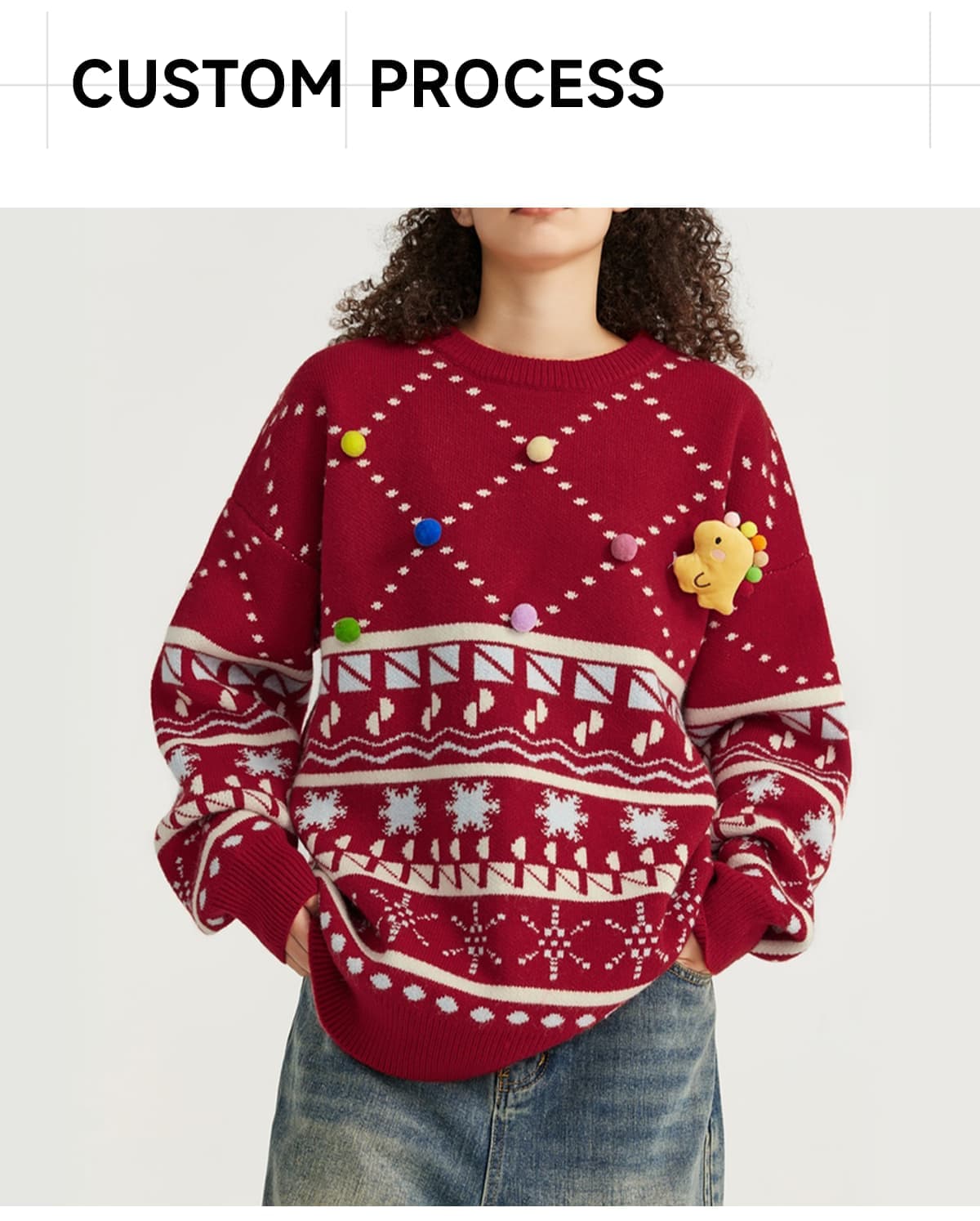 Christmas Collection Doll Pullover Sweater – detail 5