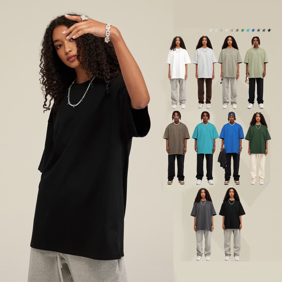 Extra Thick 425GSM Drop Shoulder Oversize T Shirt