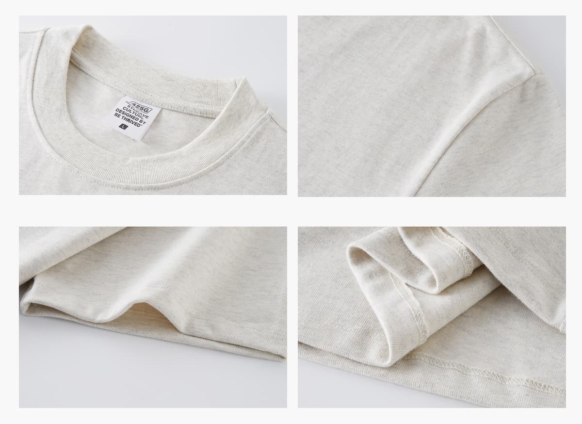 Extra Thick 425GSM Drop Shoulder Oversize T Shirt – detail 6