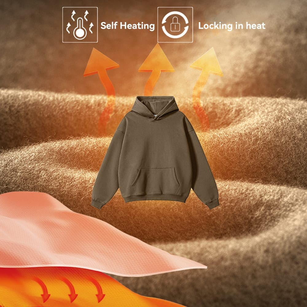 Oversized 345Gsm Fleece Basic Hoodie thumbnail 3