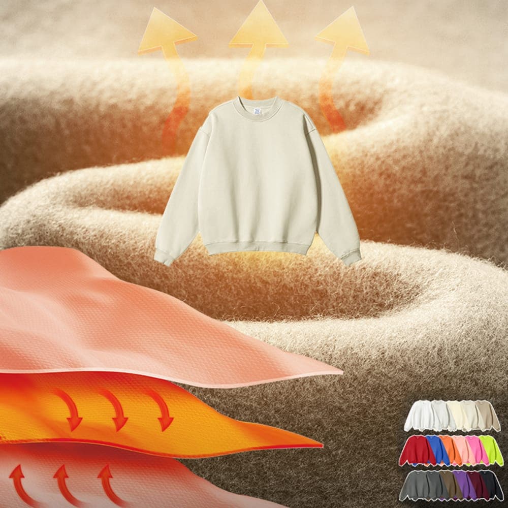 Oversized 345Gsm Fleece Basic Sweatshirt thumbnail 3