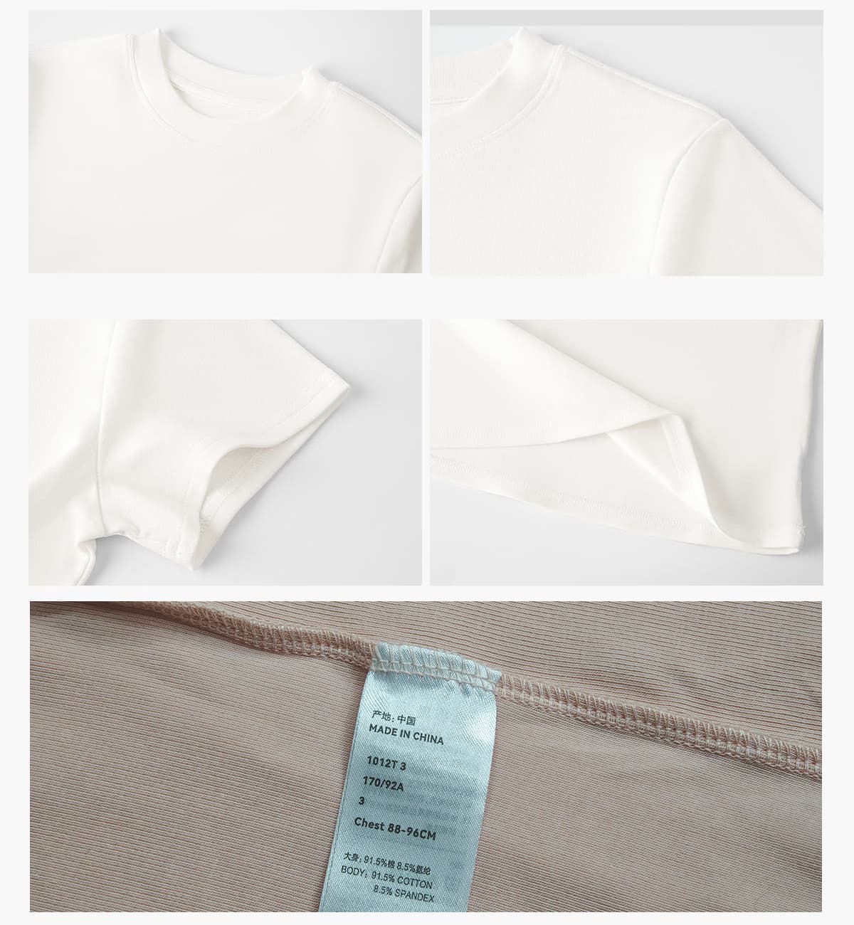 Stretch Ctton 220g Slim Fit Women T-shirt – detail 6