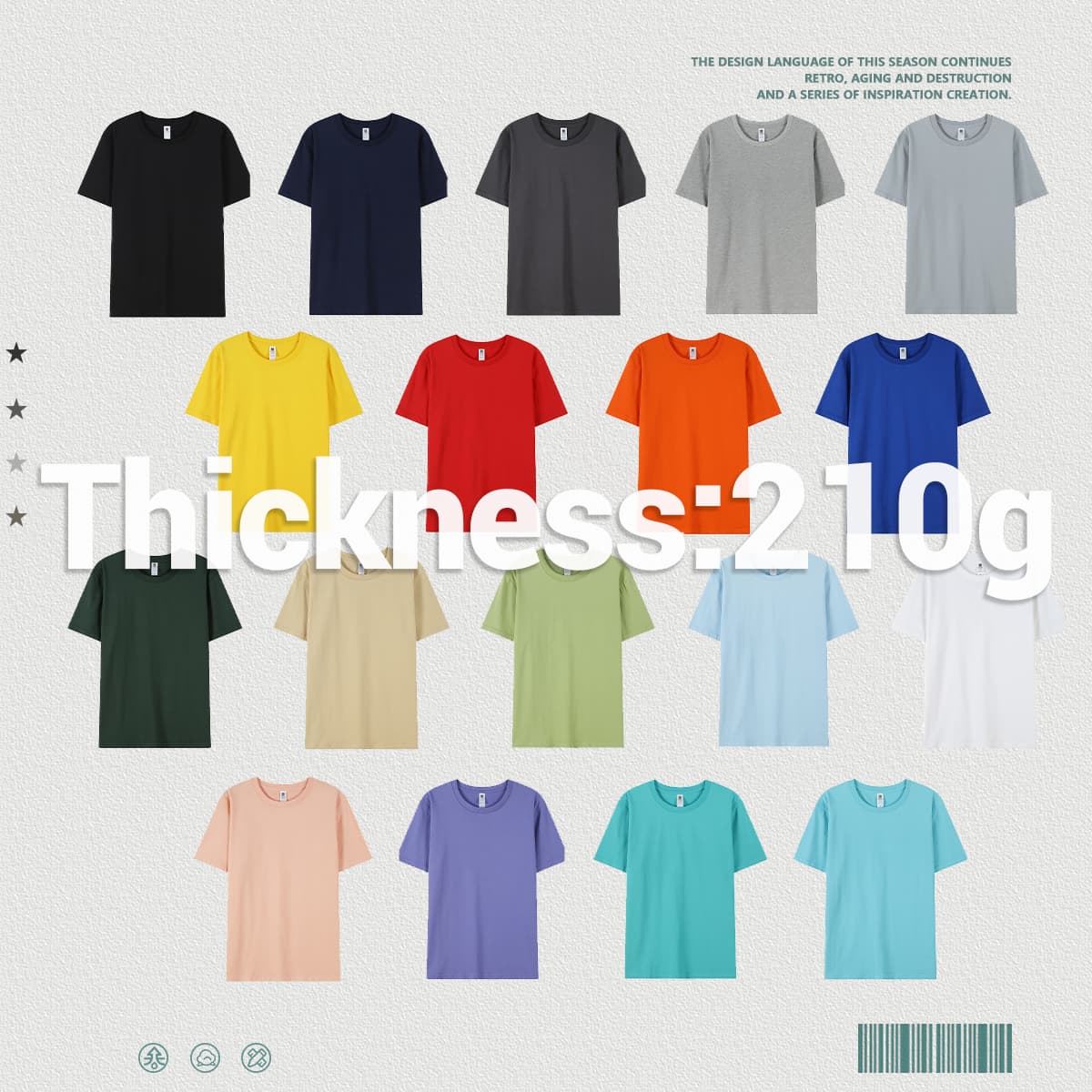 Siro-Spun 20s 210g Cotton Basic Fit T-Shirt thumbnail 4