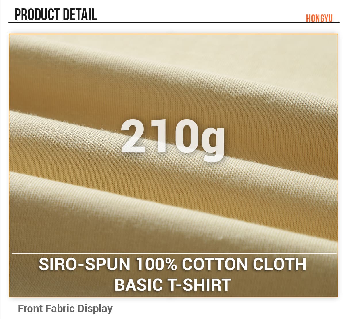 Siro-Spun 20s 210g Cotton Basic Fit T-Shirt – detail 6