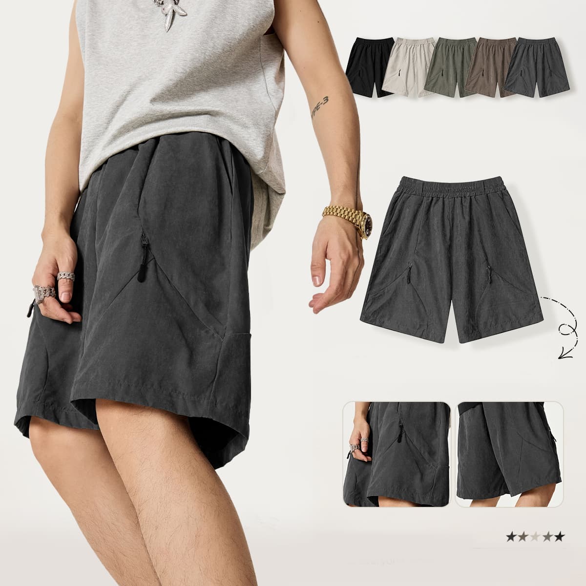 WaterProof 160GSM Quick Dry Beach Shorts