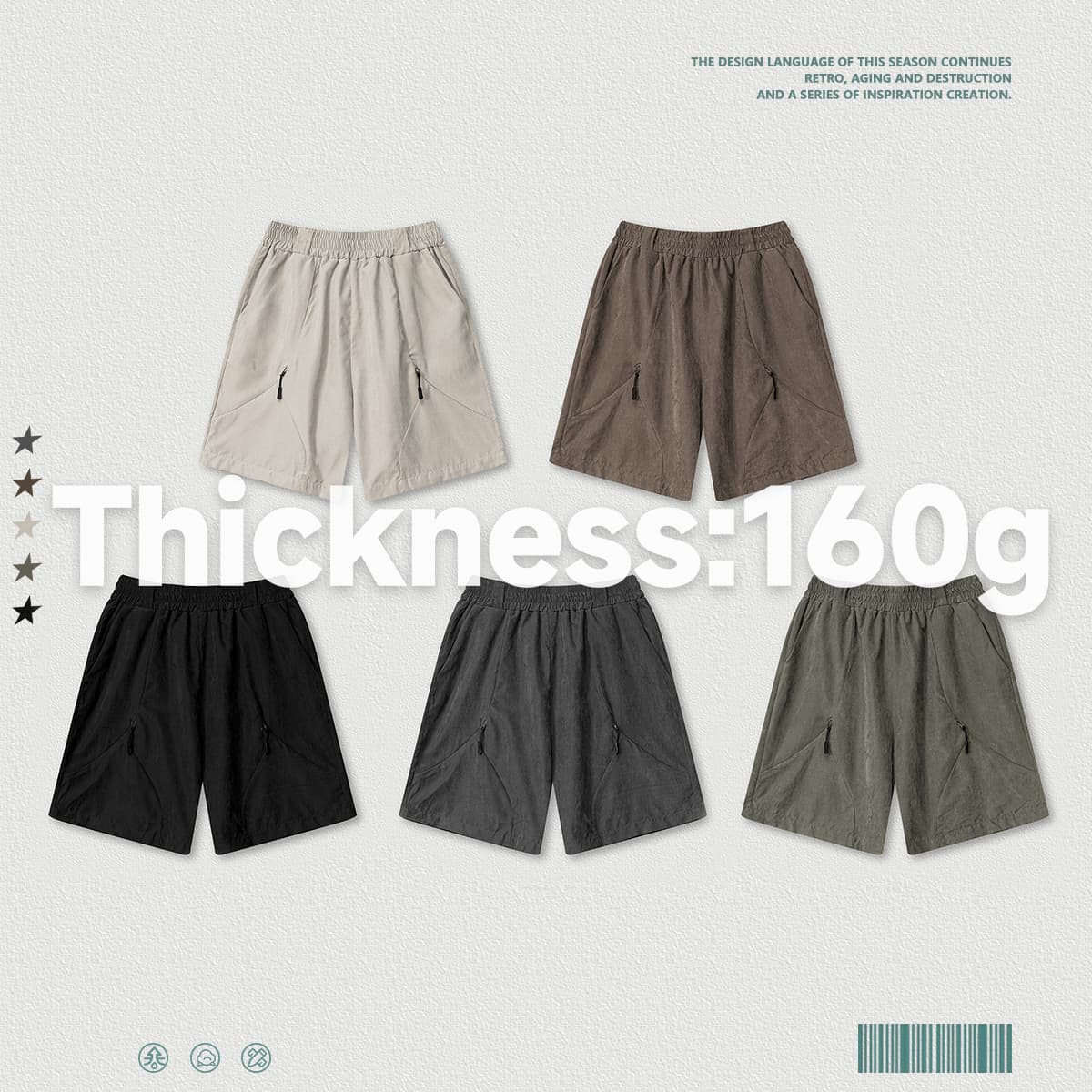 WaterProof 160GSM Quick Dry Beach Shorts thumbnail 4