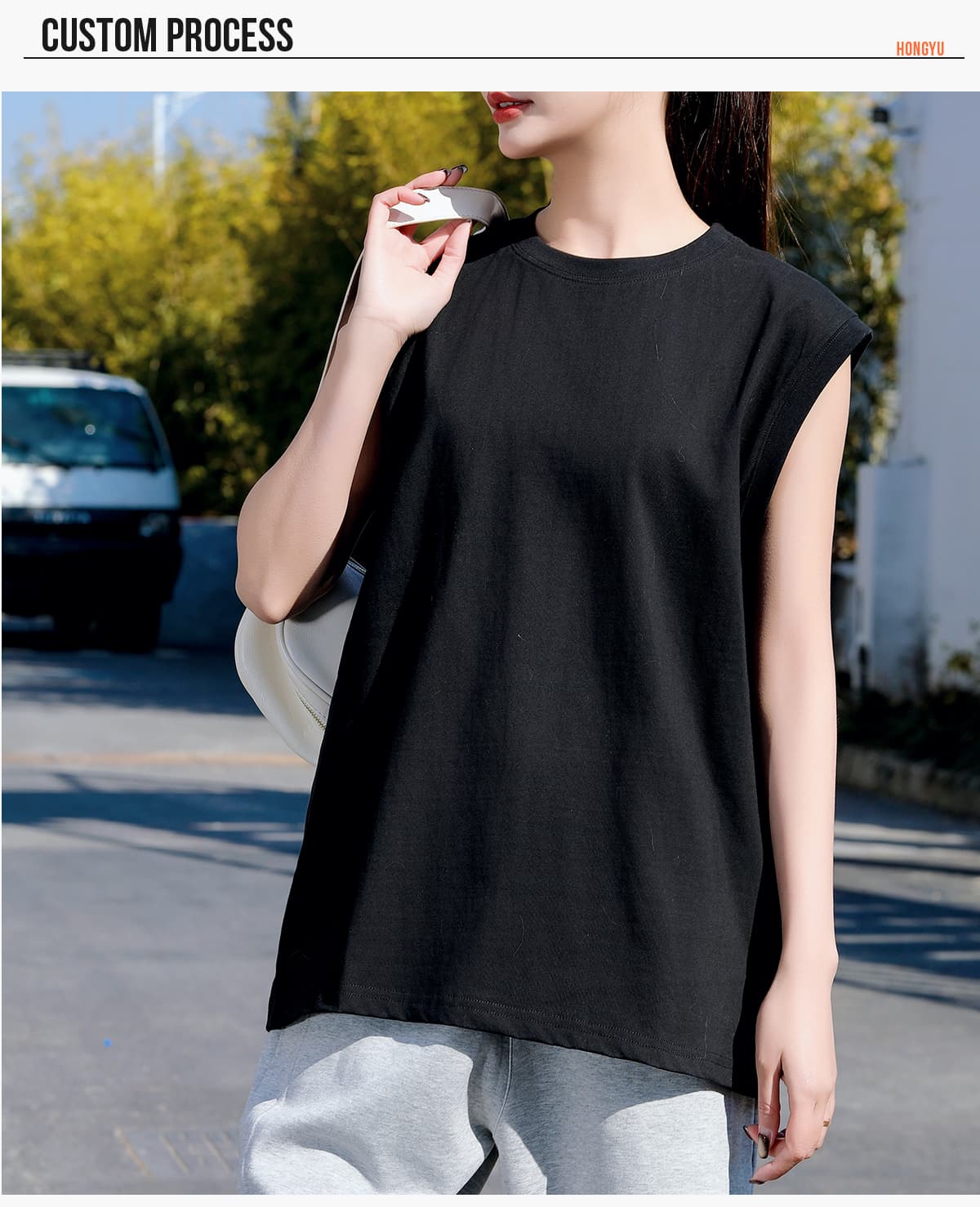 Long-Staple 240Gsm Cotton Unisex Vest – detail 10