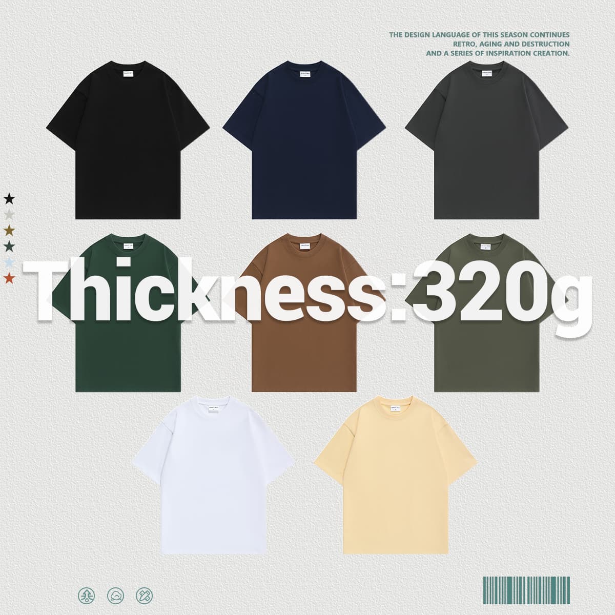 Long-Staple Cotton 320Gsm Oversize T-Shirt thumbnail 3