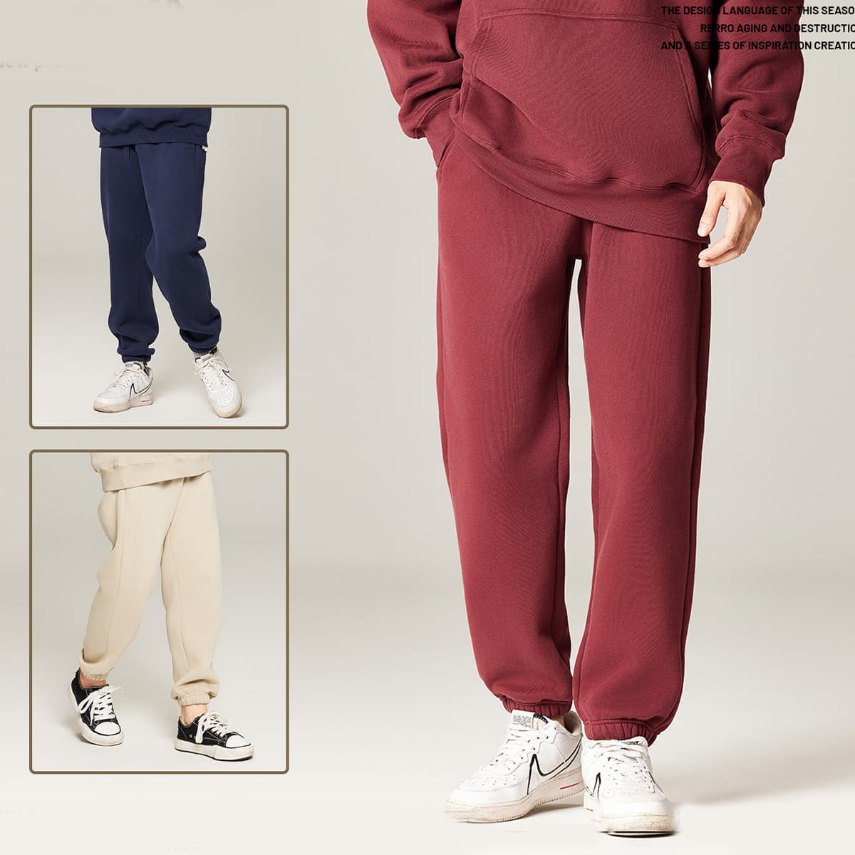 Winter Fleece 350Gsm Jogger String Sweatpants thumbnail 2